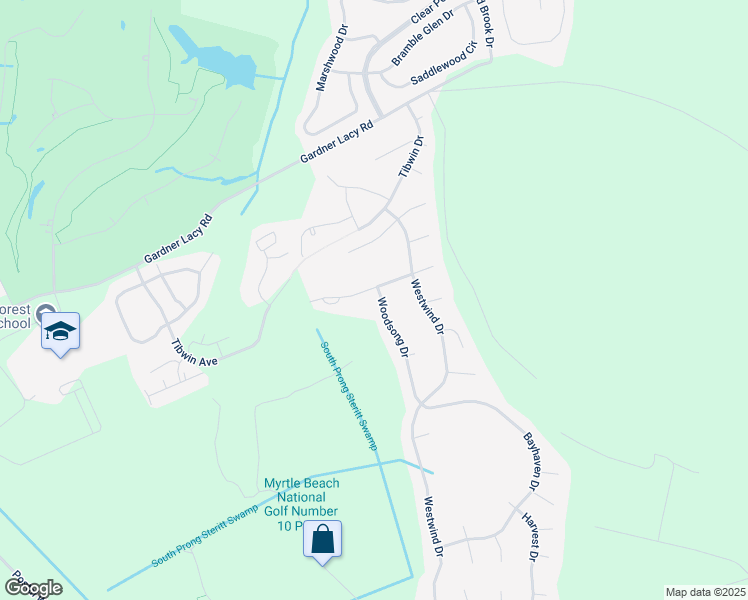 map of restaurants, bars, coffee shops, grocery stores, and more near 8428 Golden Stone Drive in Myrtle Beach