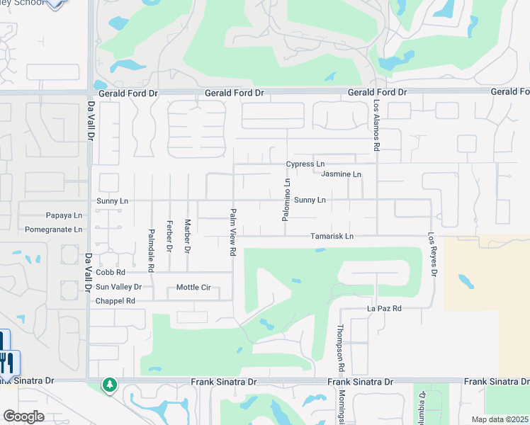 map of restaurants, bars, coffee shops, grocery stores, and more near 70603 Independent Circle in Rancho Mirage