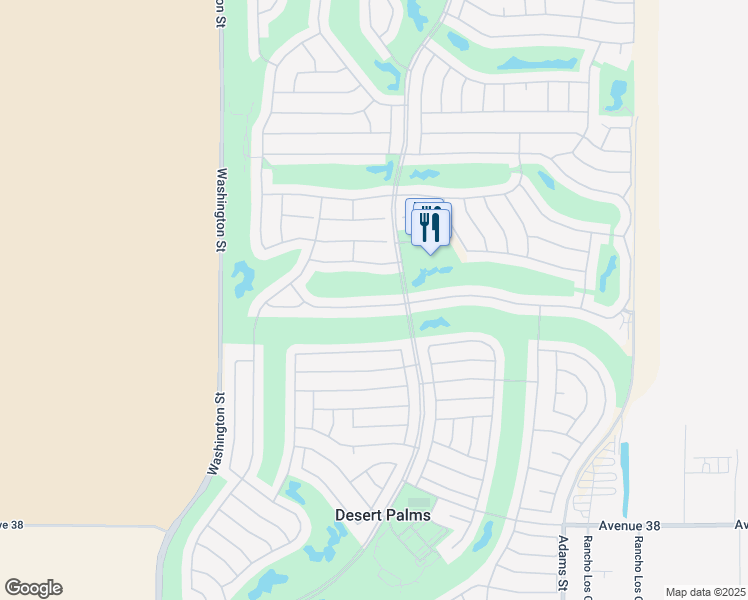 map of restaurants, bars, coffee shops, grocery stores, and more near 34450 Gateway Drive in Palm Desert