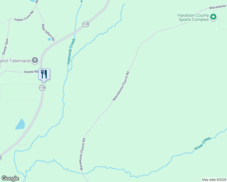 map of restaurants, bars, coffee shops, grocery stores, and more near 976 Macedonia Church Road in Buchanan