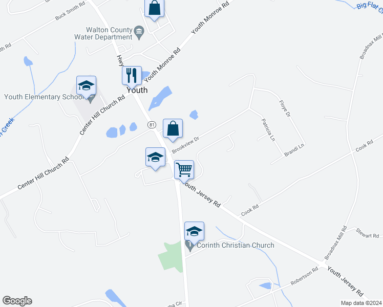 map of restaurants, bars, coffee shops, grocery stores, and more near 3757 Malachi Way in Loganville