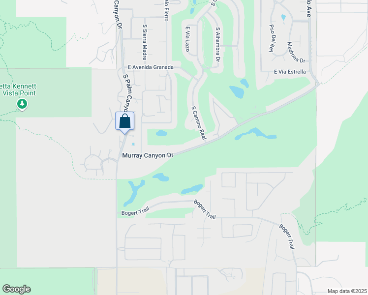map of restaurants, bars, coffee shops, grocery stores, and more near 520 Murray Canyon Drive in Palm Springs