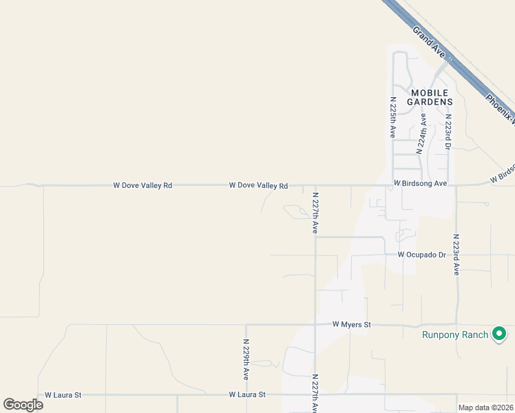 map of restaurants, bars, coffee shops, grocery stores, and more near 32828 North 228th Avenue in Wittmann