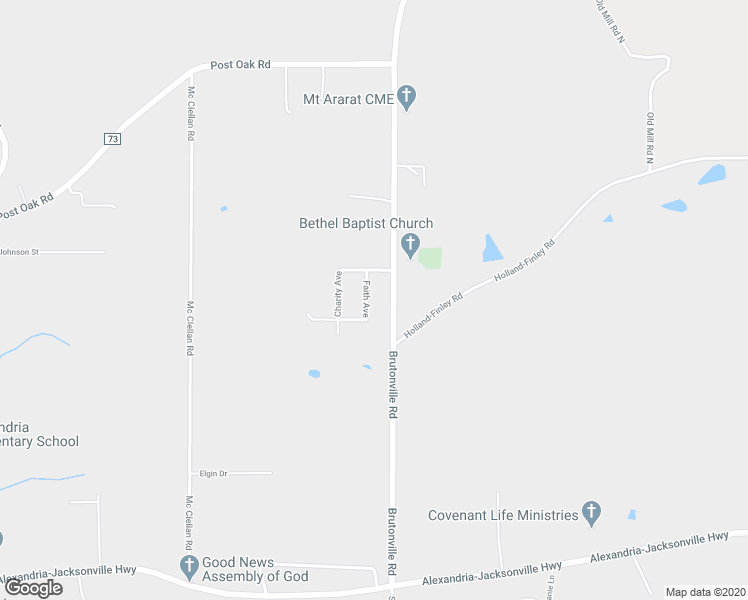 map of restaurants, bars, coffee shops, grocery stores, and more near 73 Faith Avenue in Jacksonville