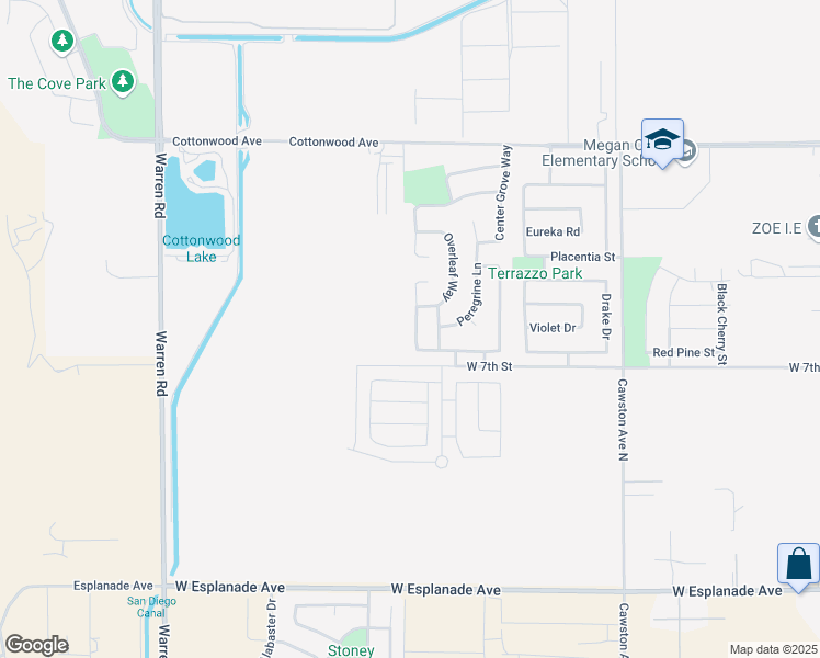 map of restaurants, bars, coffee shops, grocery stores, and more near 632 Groveside Drive in San Jacinto