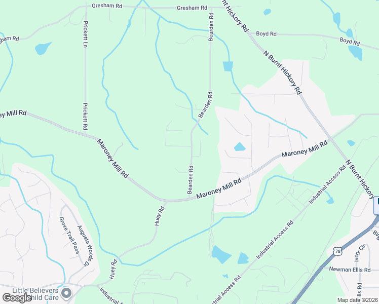 map of restaurants, bars, coffee shops, grocery stores, and more near 4810 Shaye Crossing in Douglasville