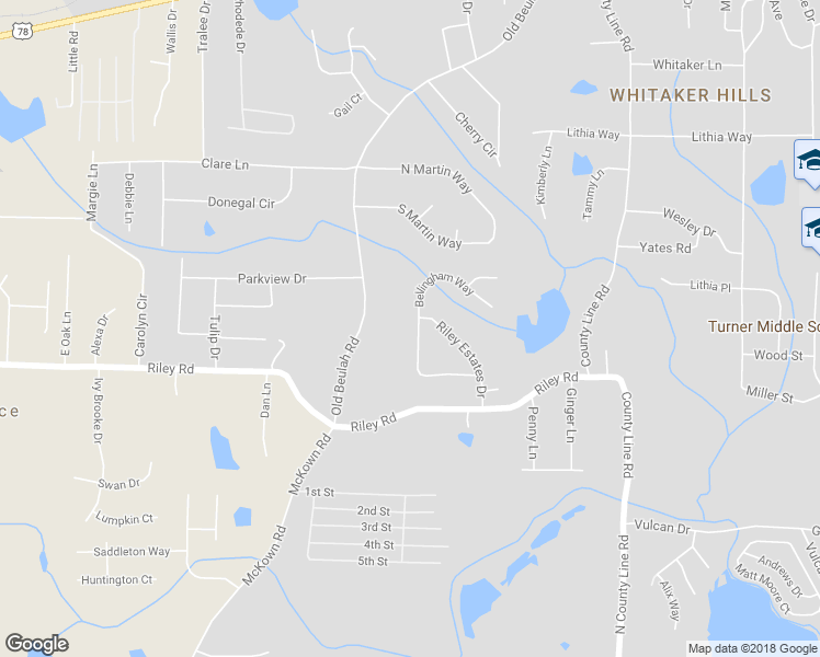 map of restaurants, bars, coffee shops, grocery stores, and more near 3157 Bellingham Way in Lithia Springs