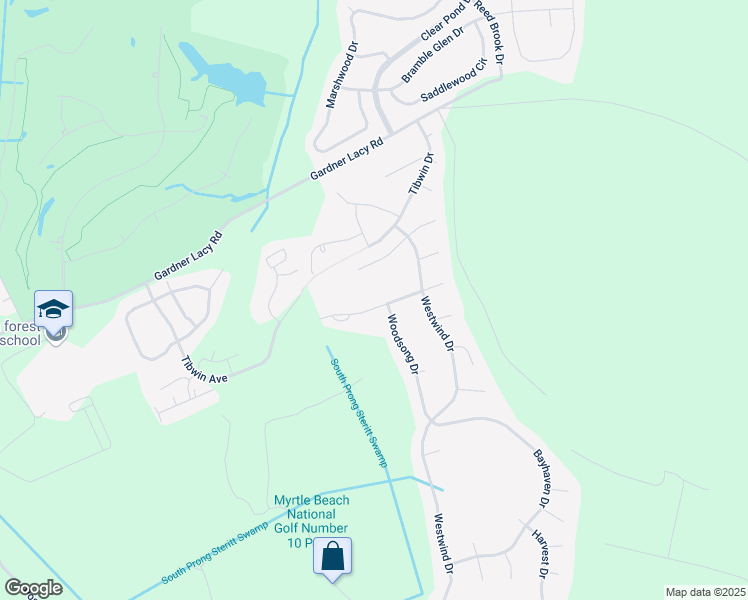 map of restaurants, bars, coffee shops, grocery stores, and more near 8428 Golden Stone Drive in Myrtle Beach
