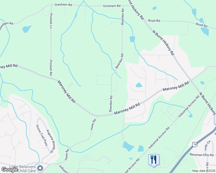 map of restaurants, bars, coffee shops, grocery stores, and more near 4771 Crinklepoint Court in Douglasville