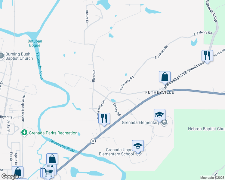 map of restaurants, bars, coffee shops, grocery stores, and more near 10 Futheyville Cove in Grenada