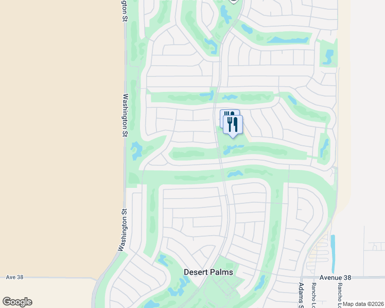 map of restaurants, bars, coffee shops, grocery stores, and more near 36578 Mojave Sage St in Palm Desert