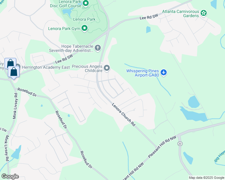 map of restaurants, bars, coffee shops, grocery stores, and more near 4759 Centurian Way View Southwest in Snellville
