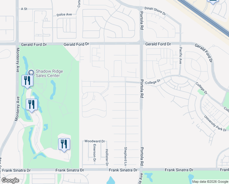 map of restaurants, bars, coffee shops, grocery stores, and more near 74086 Cosmopolitan Lane in Palm Desert