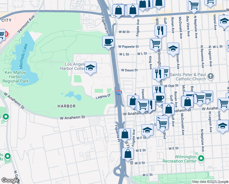 map of restaurants, bars, coffee shops, grocery stores, and more near 844-852 Figueroa Pl in Los Angeles