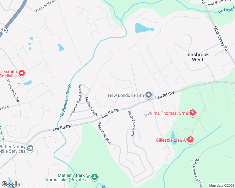 map of restaurants, bars, coffee shops, grocery stores, and more near 3916 Yosemite Park Lane in Snellville