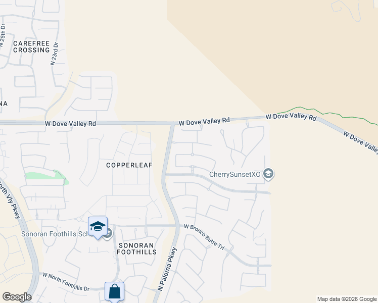 map of restaurants, bars, coffee shops, grocery stores, and more near 1805 West Bramble Berry Lane in Phoenix