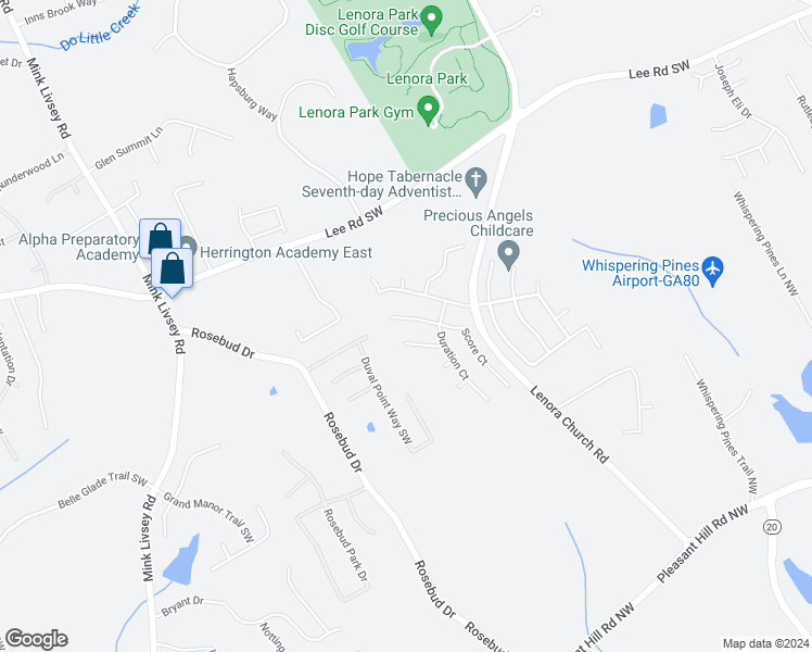 map of restaurants, bars, coffee shops, grocery stores, and more near 4549 Score Court in Snellville