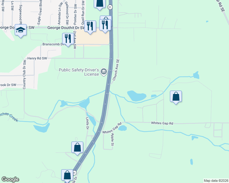 map of restaurants, bars, coffee shops, grocery stores, and more near 1820 Pelham Road South in Jacksonville