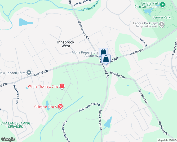 map of restaurants, bars, coffee shops, grocery stores, and more near 4504 Eastbrook Place in Snellville