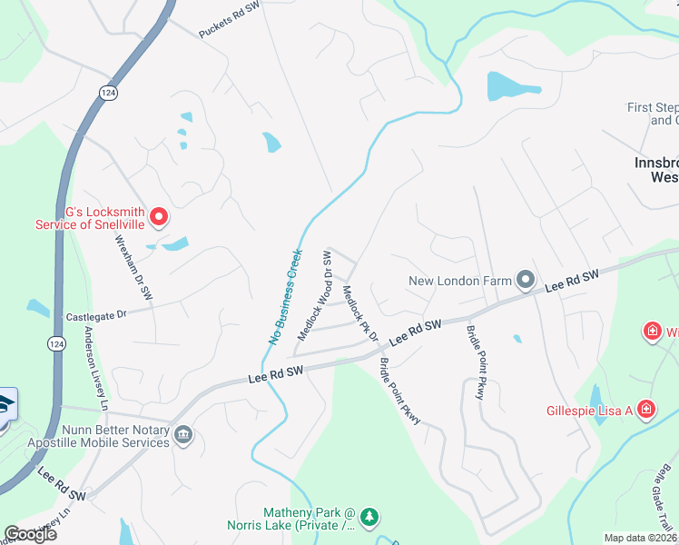 map of restaurants, bars, coffee shops, grocery stores, and more near 4221 Medlock Mill Drive in Snellville