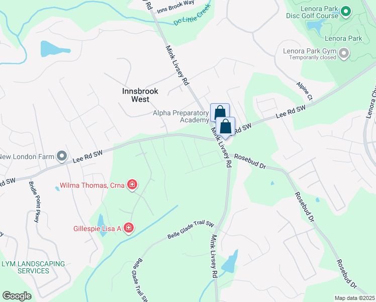 map of restaurants, bars, coffee shops, grocery stores, and more near 4494 Eastbrook Place in Snellville