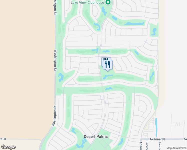 map of restaurants, bars, coffee shops, grocery stores, and more near 36578 Mojave Sage Street in Palm Desert