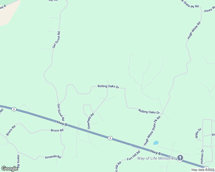 map of restaurants, bars, coffee shops, grocery stores, and more near Rolling Oaks Drive in Grenada