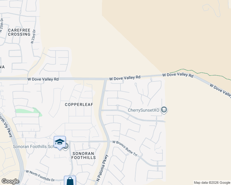 map of restaurants, bars, coffee shops, grocery stores, and more near 1805 West Bramble Berry Lane in Phoenix