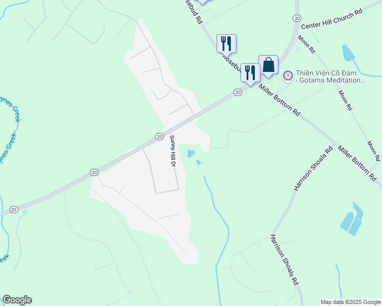 map of restaurants, bars, coffee shops, grocery stores, and more near 6760 Georgia 20 in Loganville