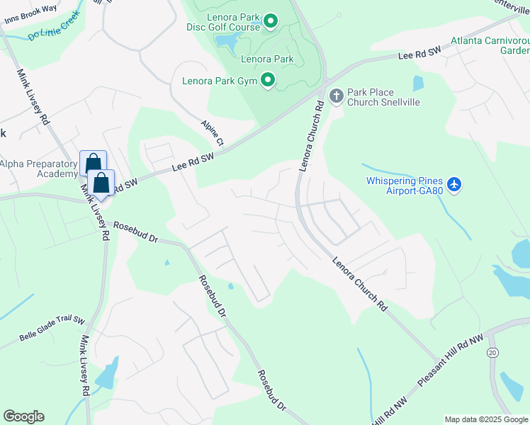 map of restaurants, bars, coffee shops, grocery stores, and more near 4578 Score Court in Snellville