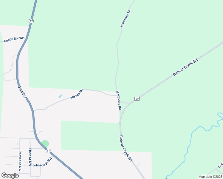 map of restaurants, bars, coffee shops, grocery stores, and more near Mathews Road in Lamar County