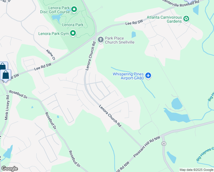 map of restaurants, bars, coffee shops, grocery stores, and more near 4758 Generation Court Southwest in Snellville