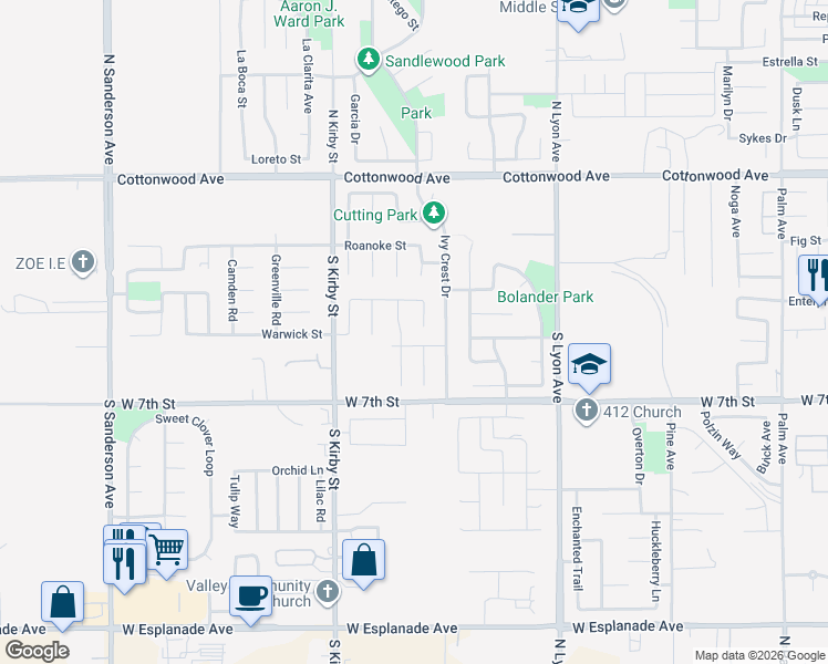 map of restaurants, bars, coffee shops, grocery stores, and more near in San Jacinto