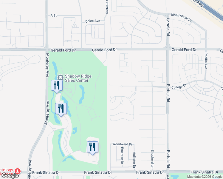 map of restaurants, bars, coffee shops, grocery stores, and more near 73744 Palm Paradise Drive in Palm Desert