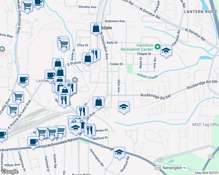 map of restaurants, bars, coffee shops, grocery stores, and more near 278 1st Avenue in Scottdale