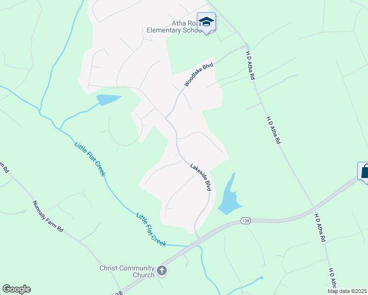 map of restaurants, bars, coffee shops, grocery stores, and more near 4120 Lakeside Boulevard in Monroe