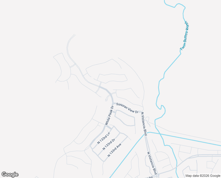 map of restaurants, bars, coffee shops, grocery stores, and more near 13288 Golden Puma Trail in Peoria
