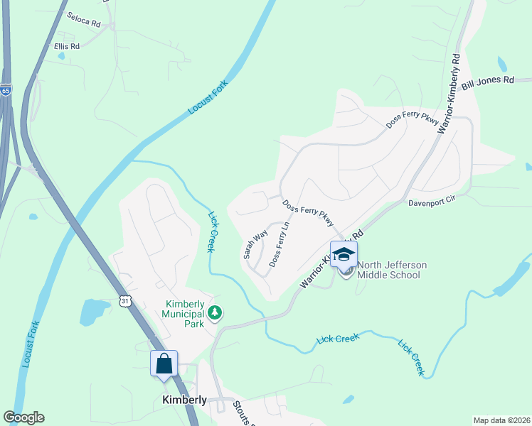 map of restaurants, bars, coffee shops, grocery stores, and more near 361 Reed Way in Kimberly