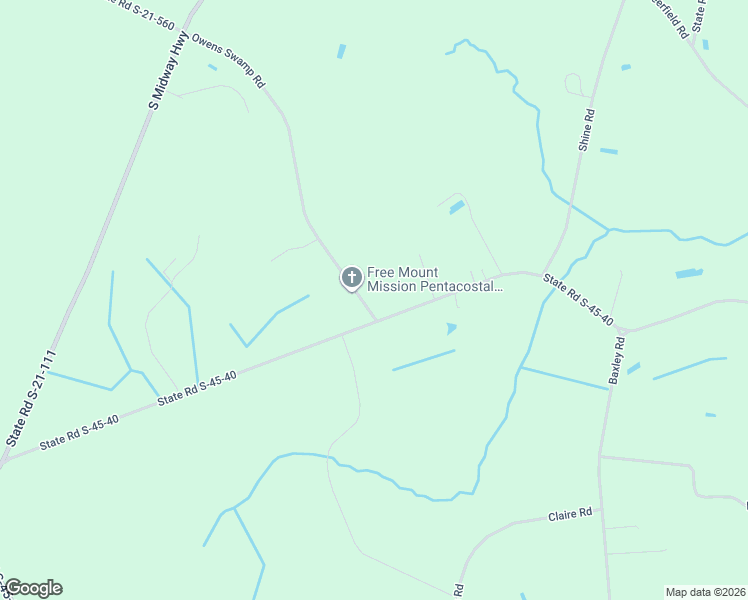 map of restaurants, bars, coffee shops, grocery stores, and more near 714 Owens Swamp Road in Johnsonville