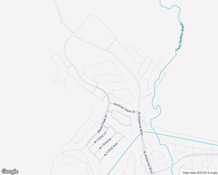 map of restaurants, bars, coffee shops, grocery stores, and more near 13288 Golden Puma Trail in Peoria