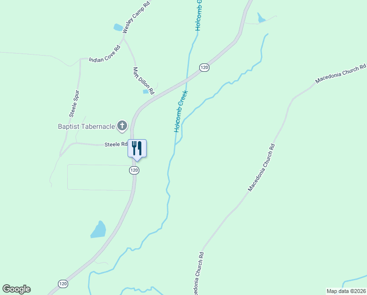 map of restaurants, bars, coffee shops, grocery stores, and more near 3229 Georgia 120 in Tallapoosa