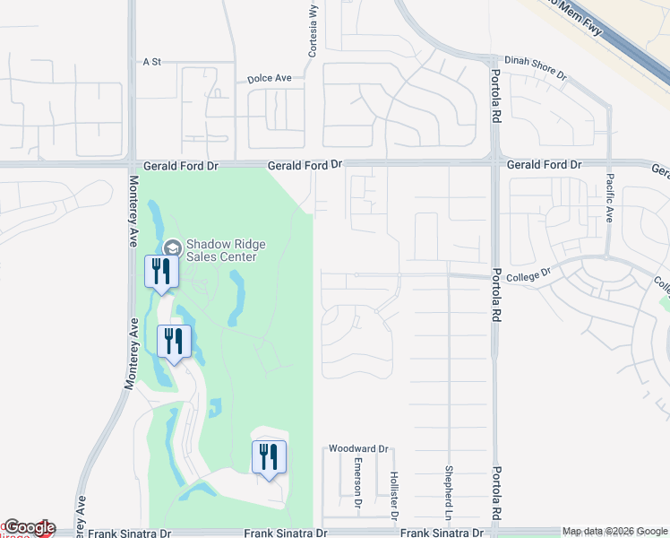 map of restaurants, bars, coffee shops, grocery stores, and more near 9002 Shadow Ridge Road in Palm Desert