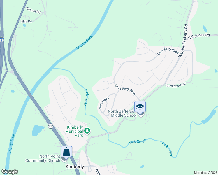 map of restaurants, bars, coffee shops, grocery stores, and more near 361 Reed Way in Kimberly
