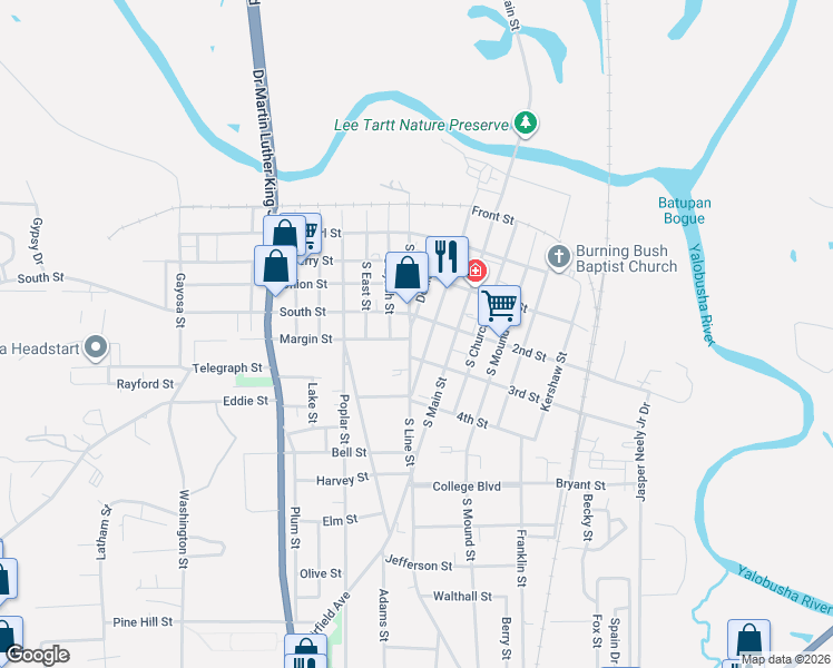 map of restaurants, bars, coffee shops, grocery stores, and more near 1-109 Margin Street in Grenada