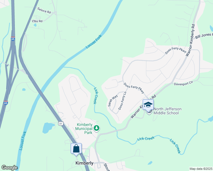 map of restaurants, bars, coffee shops, grocery stores, and more near 317 Reed Way in Kimberly