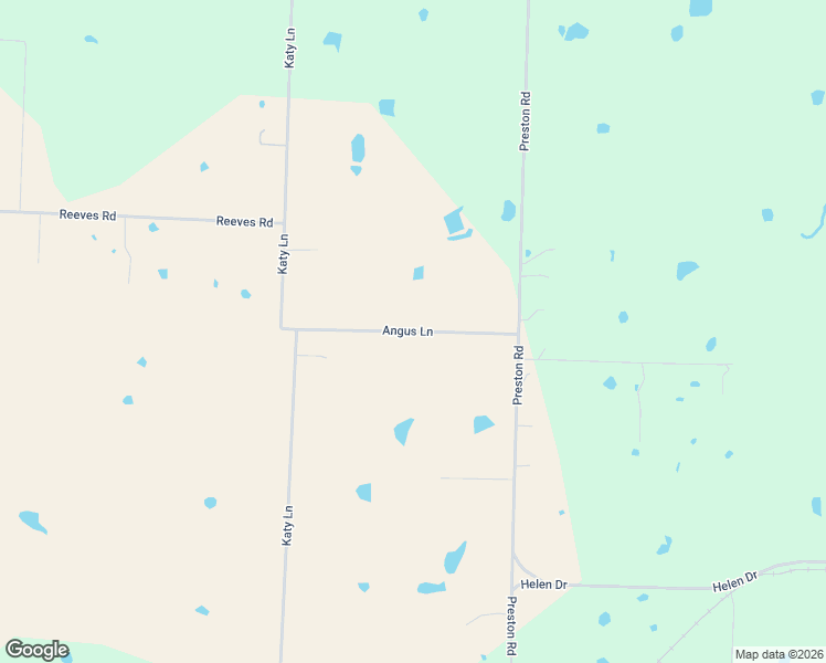 map of restaurants, bars, coffee shops, grocery stores, and more near Angus Lane in Pottsboro