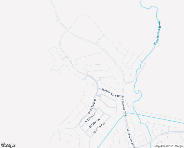 map of restaurants, bars, coffee shops, grocery stores, and more near 13294 Golden Puma Trail in Peoria