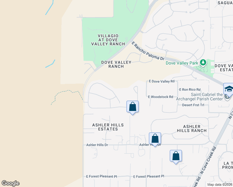 map of restaurants, bars, coffee shops, grocery stores, and more near 4133 East Pullman Road in Cave Creek