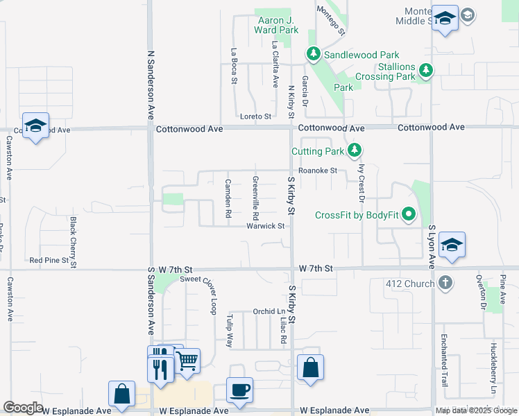 map of restaurants, bars, coffee shops, grocery stores, and more near 1995 Manchester Court in San Jacinto