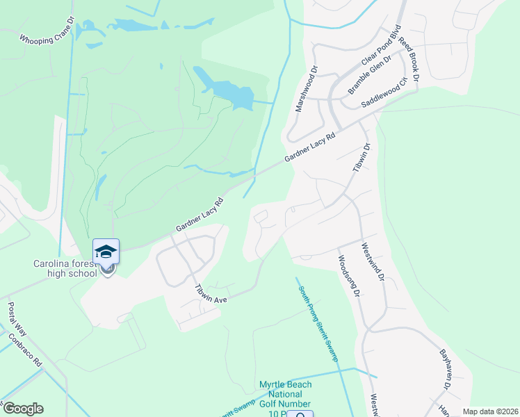 map of restaurants, bars, coffee shops, grocery stores, and more near 101 Chanticleer Village Dr in Myrtle Beach
